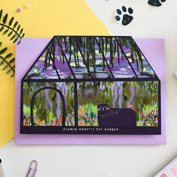 Clawed Monet Cat Garden Card
