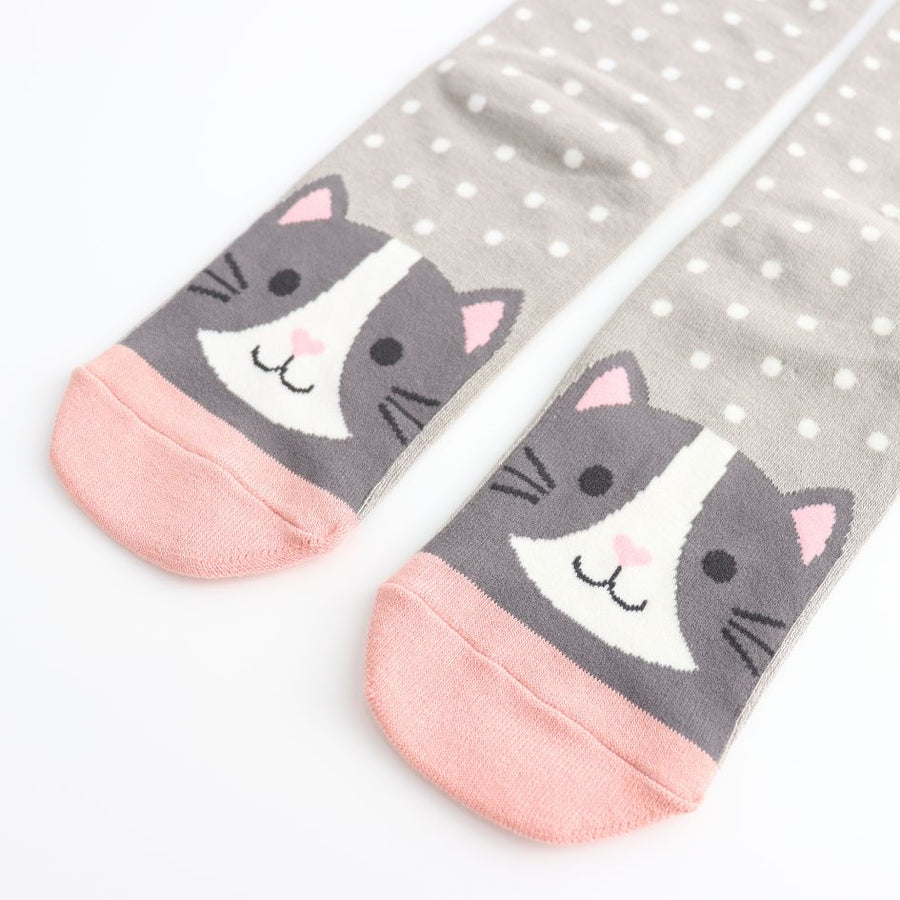 Spot Cat Socks, UK 4-7
