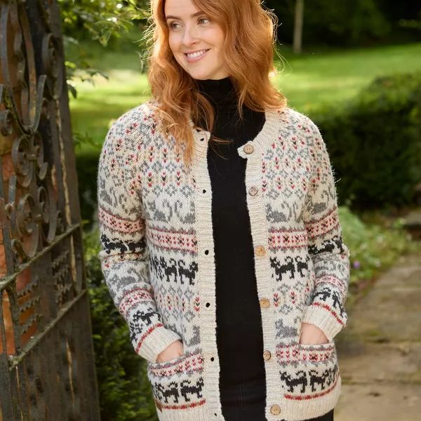 Crafty Cat Fair Isle style Cardigan