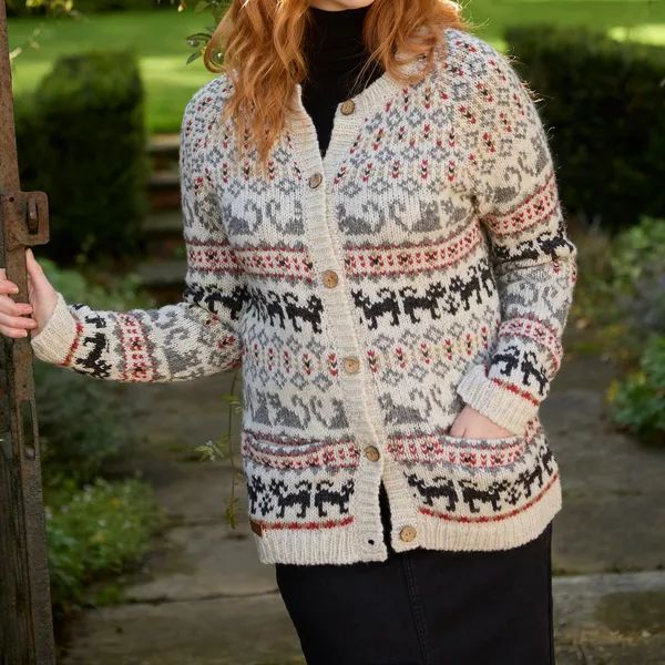 Crafty Cat Fair Isle style Cardigan