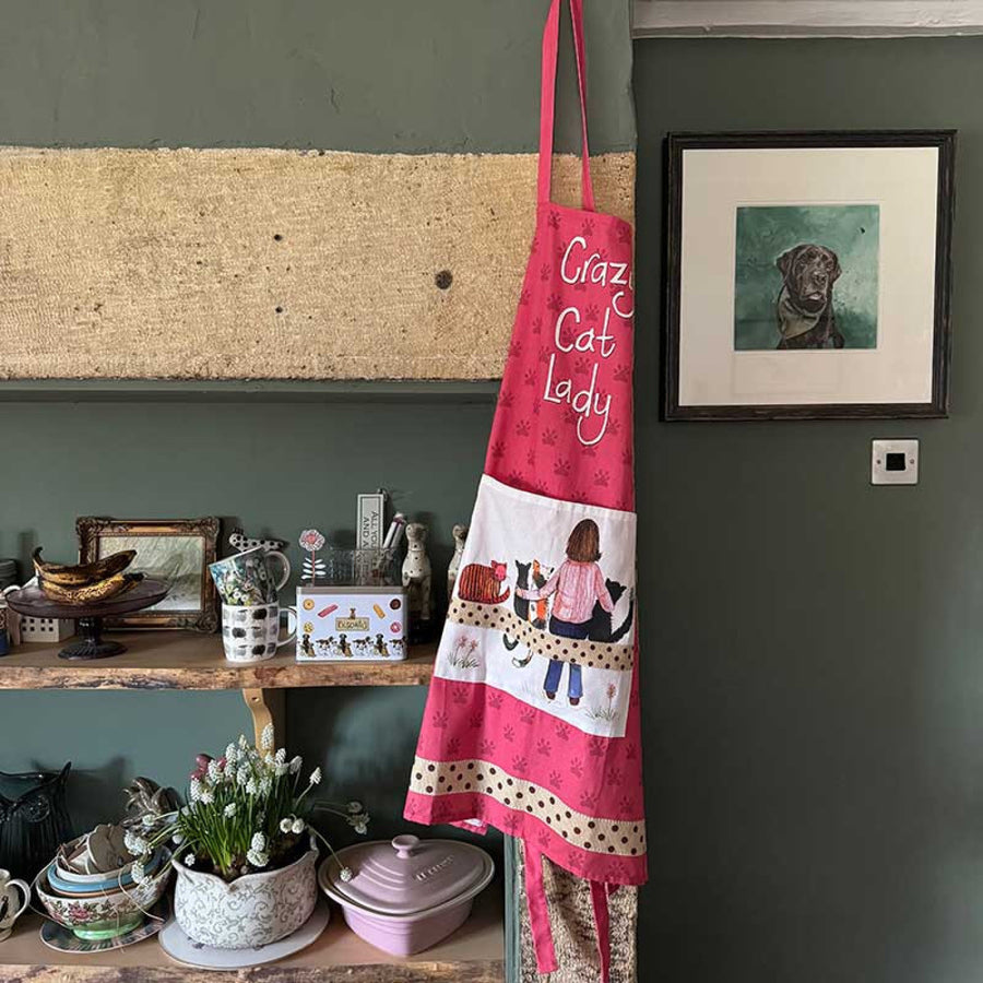 Crazy Cat Lady Cotton Apron