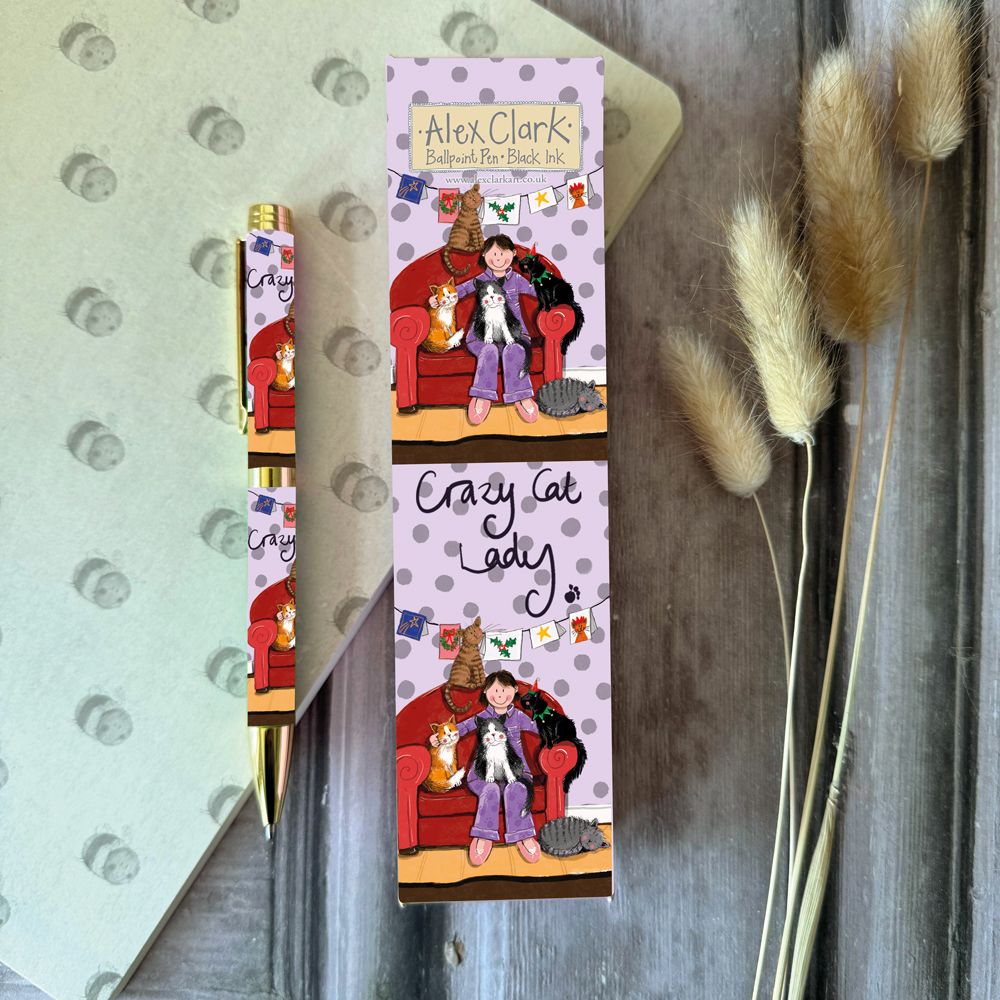 Crazy Cat Lady at Christmas Boxed Pen