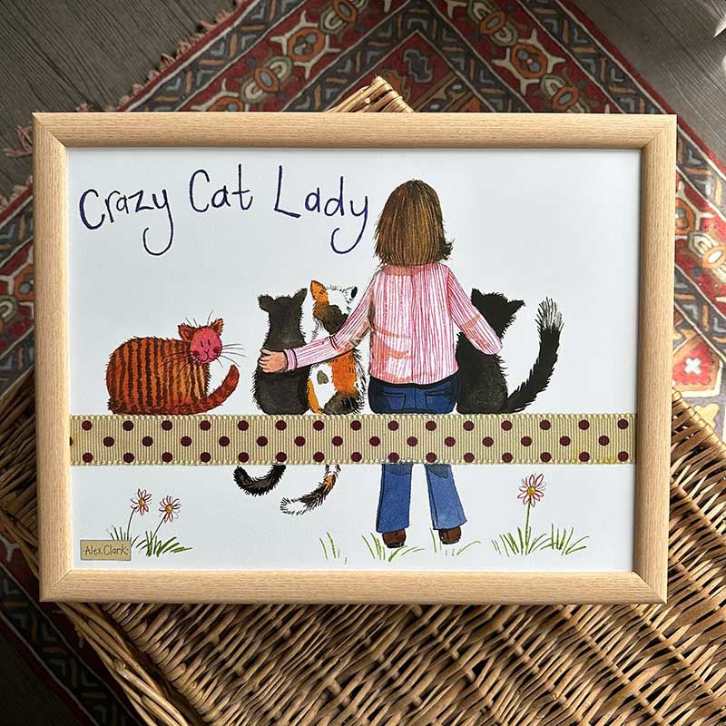 Crazy Cat Lady Lap Tray by Alex Clark