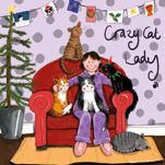 Crazy Cat Lady at Christmas Coaster