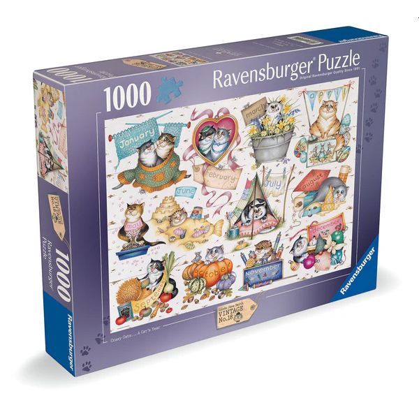 Crazy Cats A Cat's Year 1000 Piece Jigsaw