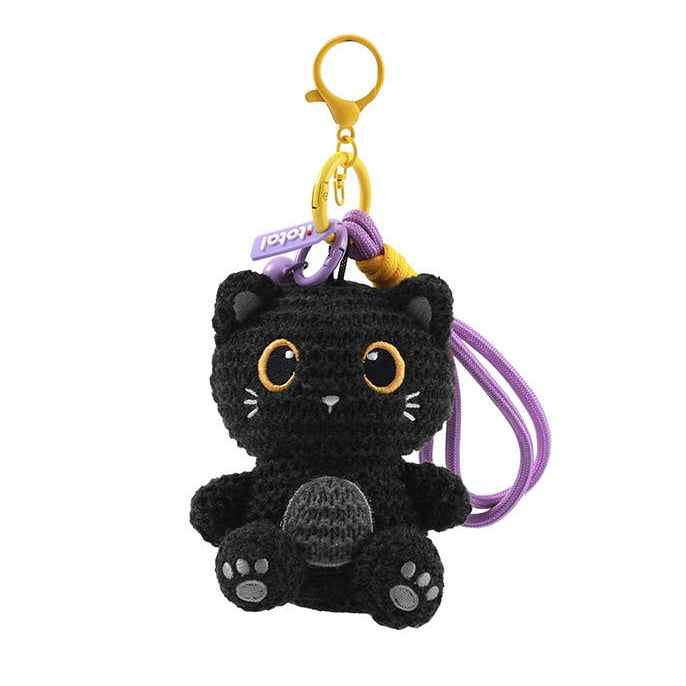 Black Cat Crochet Keychain