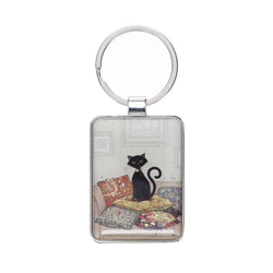 Black Kitty Keyring