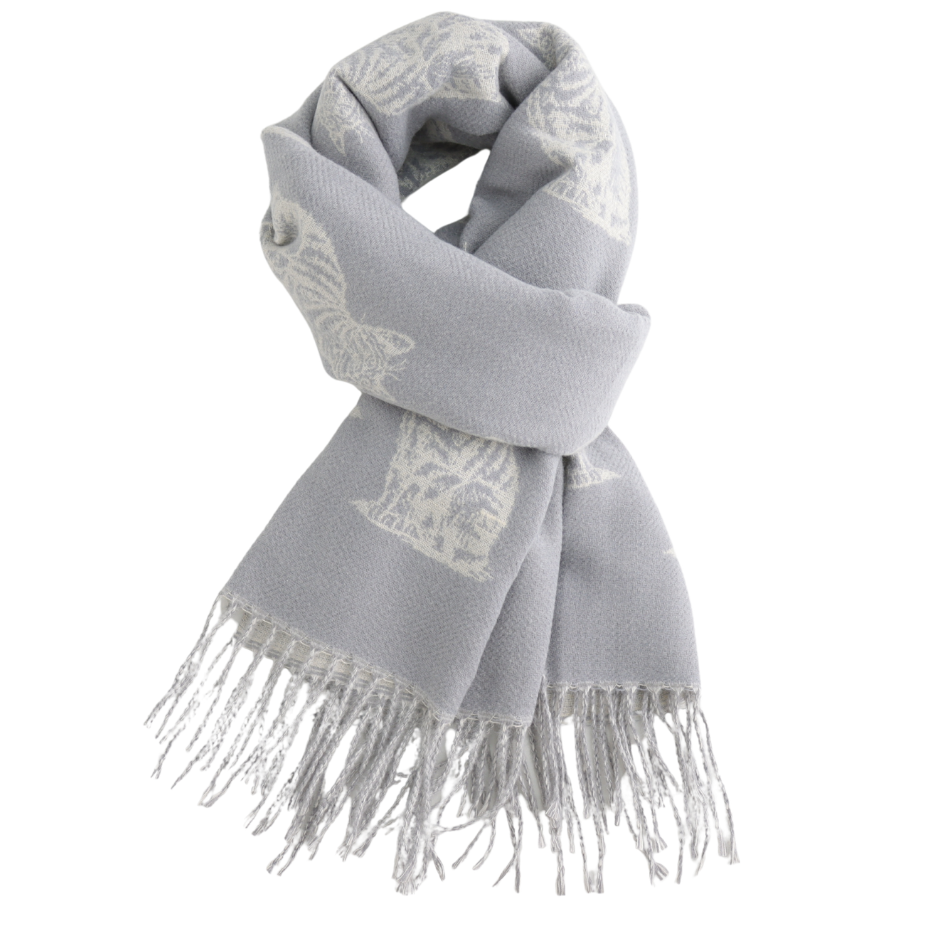 Super Soft Cat Jacquard Scarves