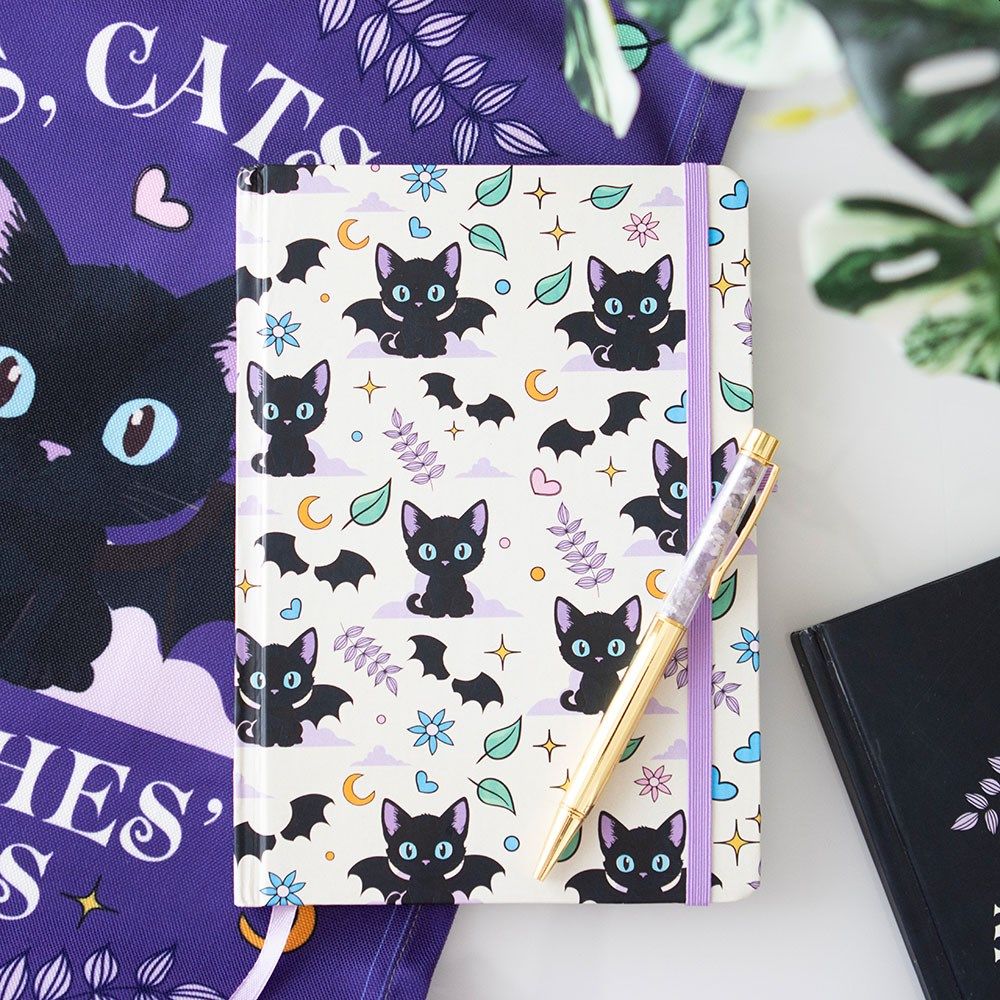 Cute and Creepy A5 Notebook with Amethyst Pen