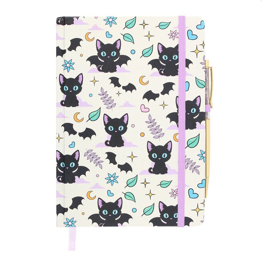 Cute and Creepy A5 Notebook with Amethyst Pen