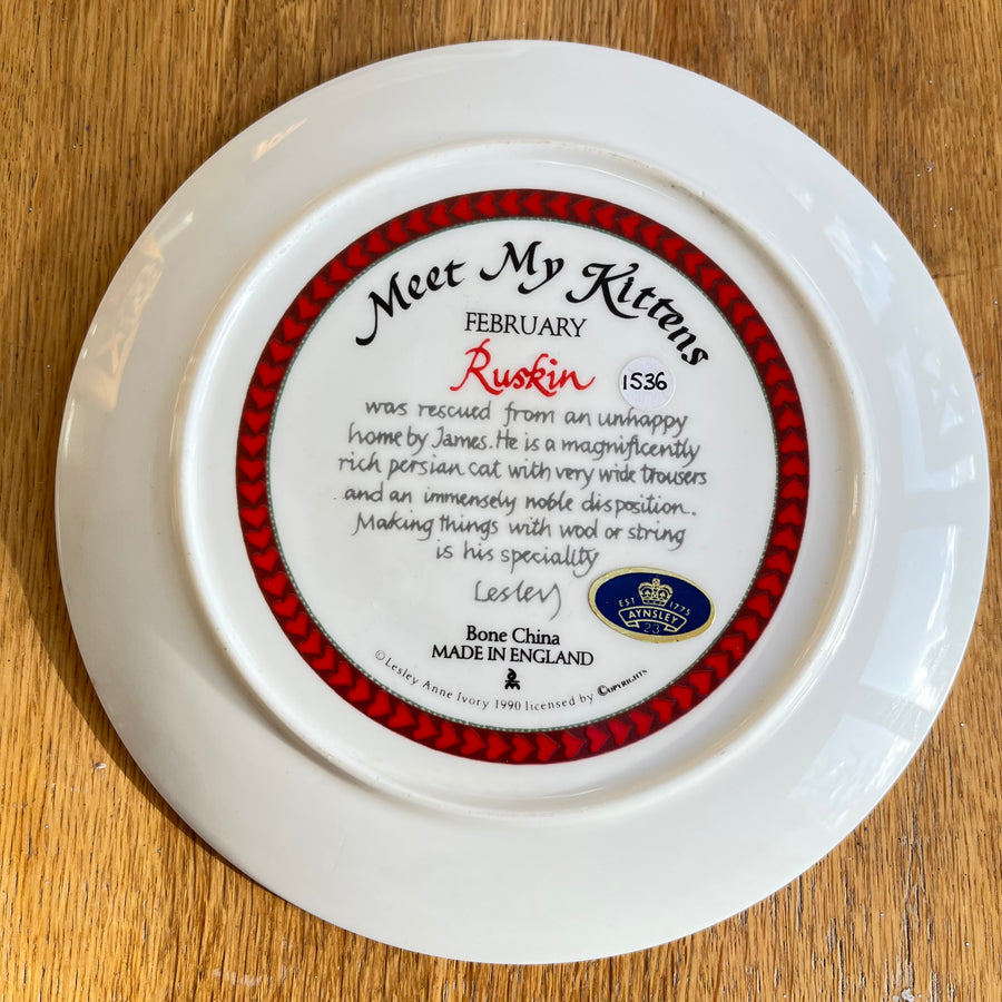 1536 Aynsley Plate, February Ruskin