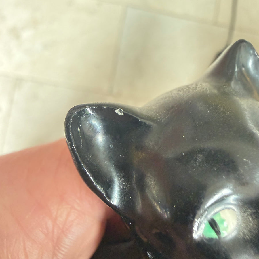 Vintage Goebel Black Cat with Orange Ball