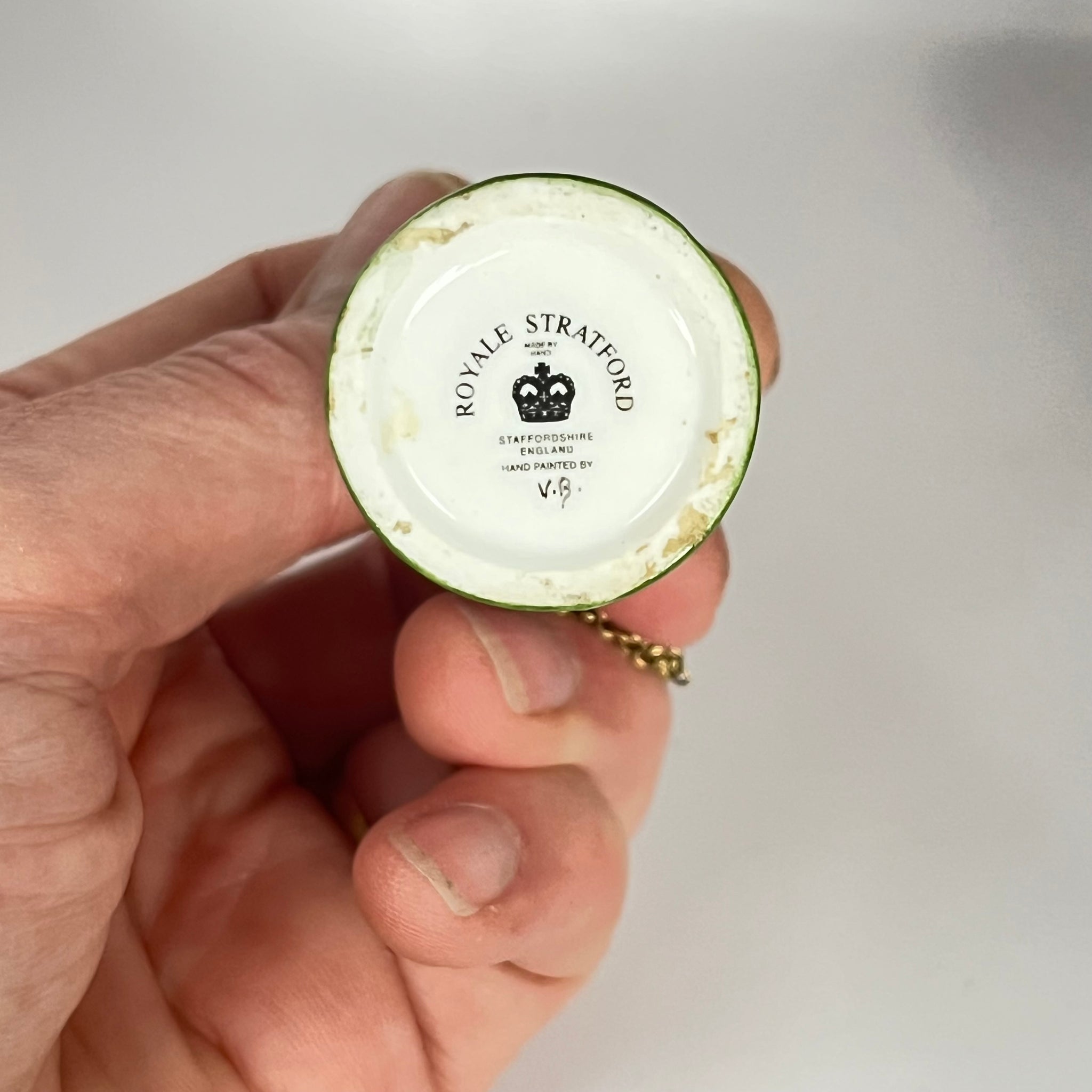 Vintage Mrs Cat Hand Enamelled Perfume Bottle by Royale Stratford