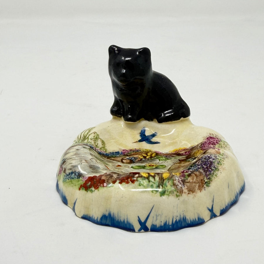 Vintage Cat & Pond Coronet Ware Ash Tray or Small Trinket Dish