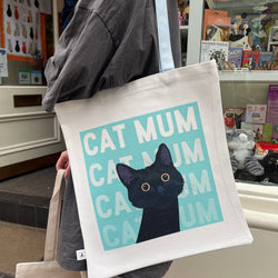 Cat Mum Tote Bag, Black Cat
