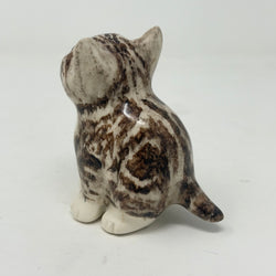 Winstanley Grey Tabby Cat Looking Up - Size 1