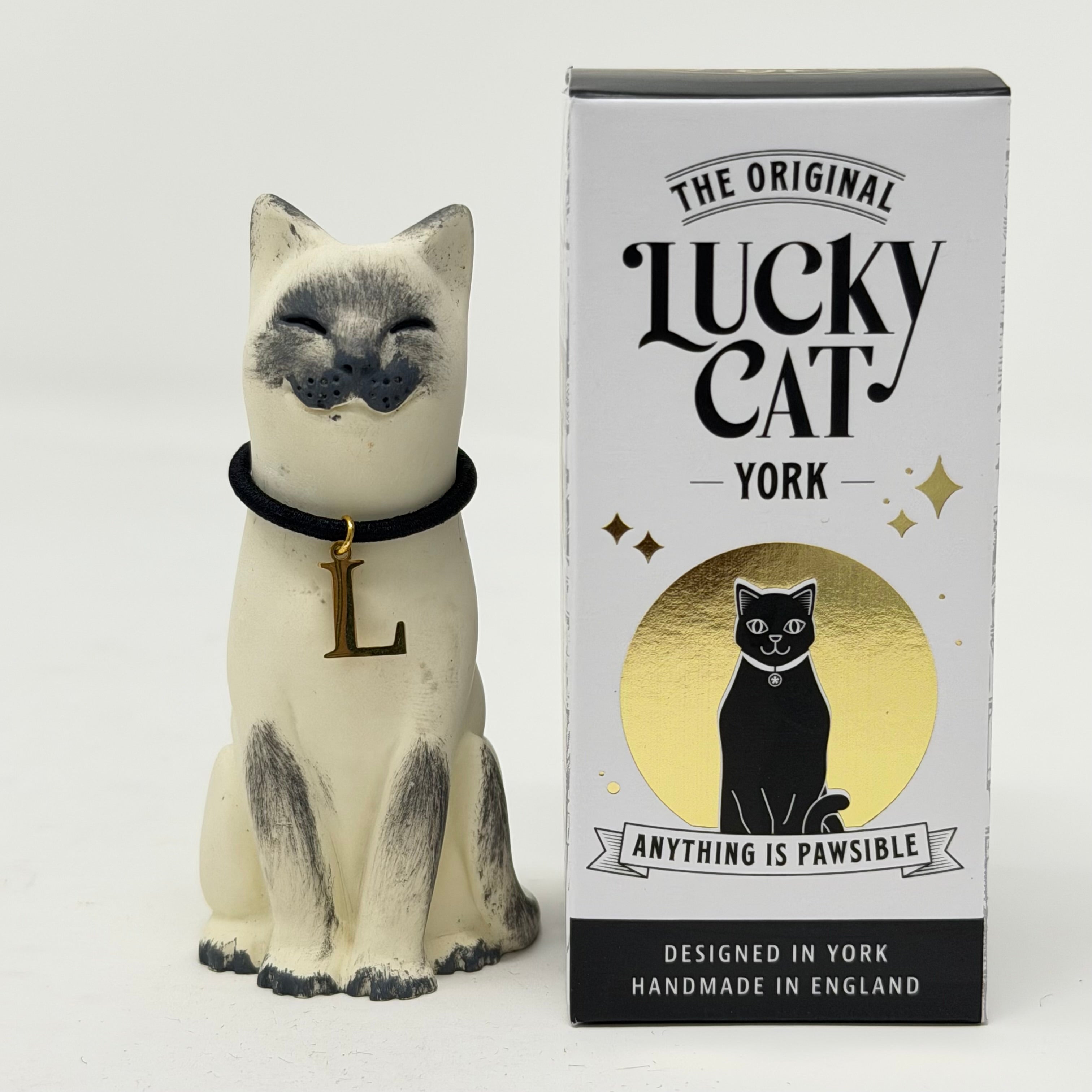Hand-Painted Blue Point Lucky Cat