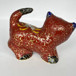 Vintage Cloisonne Standing Cat