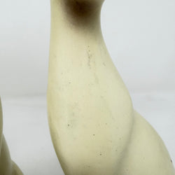 Vintage Pair of Long Necked Siamese Cats 34cm Tall