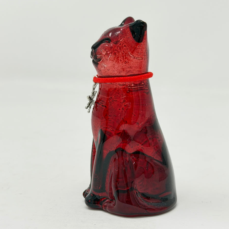 January Lucky Glass Cat