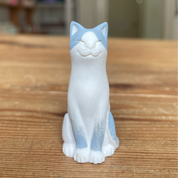 Hand-painted Blue Bicolour Original Lucky Kitten