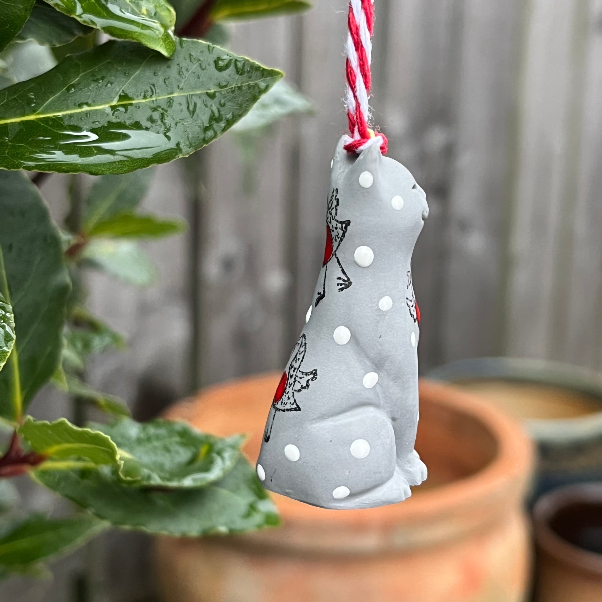 Snowy Robin Bauble Original Lucky Kitten