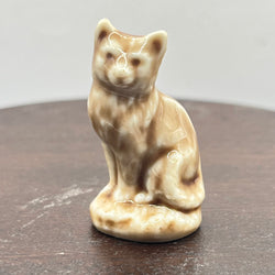 Vintage Wade Brown Cat Sitting Up