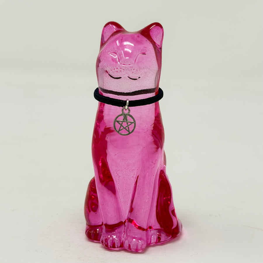 October Lucky Glass Cat