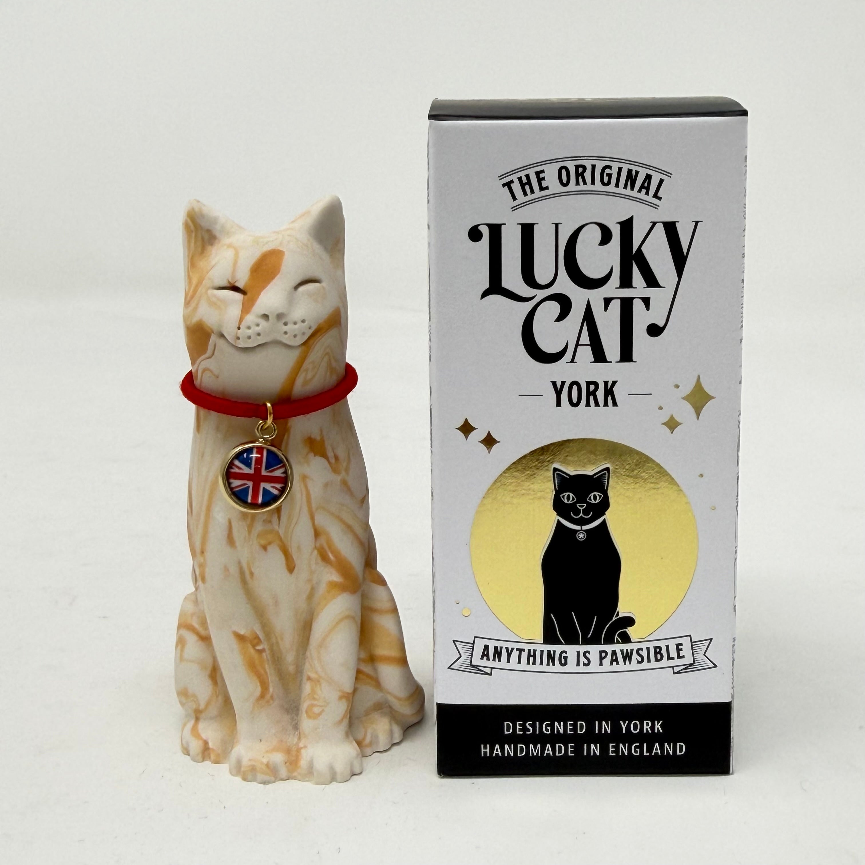 Ginger & White Lucky Cat