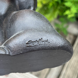 Vintage Susie Marsh Resin Sculpture: Mother & Kitten