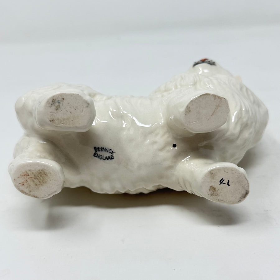 Vintage Beswick White Long Haired Cat Model 1898