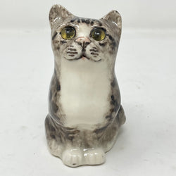 Winstanley Grey and White Cat Looking Up - Size 1