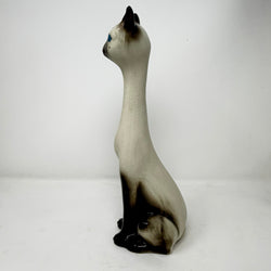 Vintage Long Necked Siamese Cat 34cm Tall