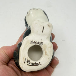 Winstanley Black & White Crouching Cat - Size 1