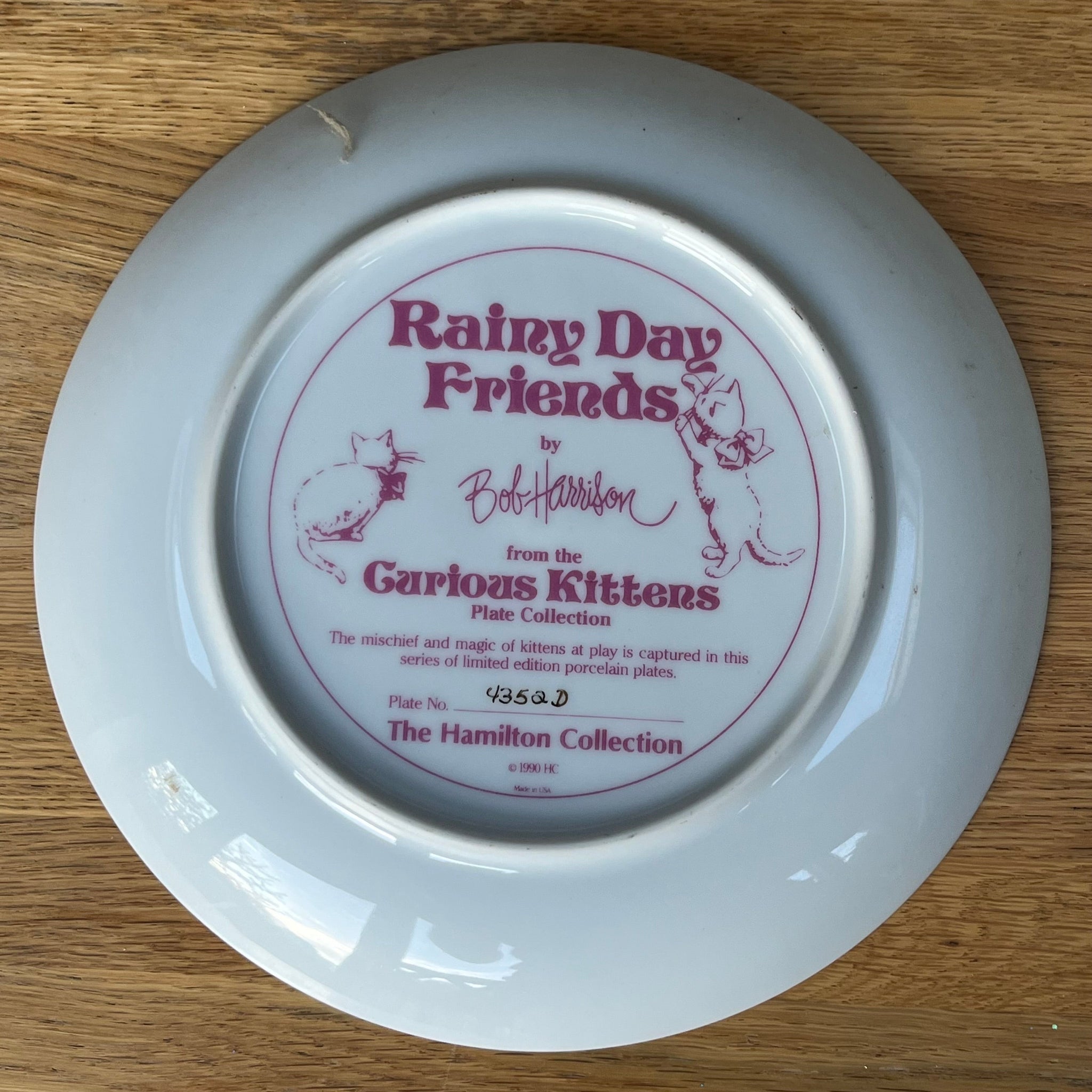 Vintage Plate Rainy Day Friends by The Hamilton Collection