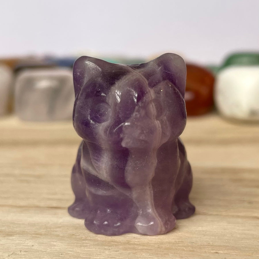 #2 锂云母宝石小猫二月生日石