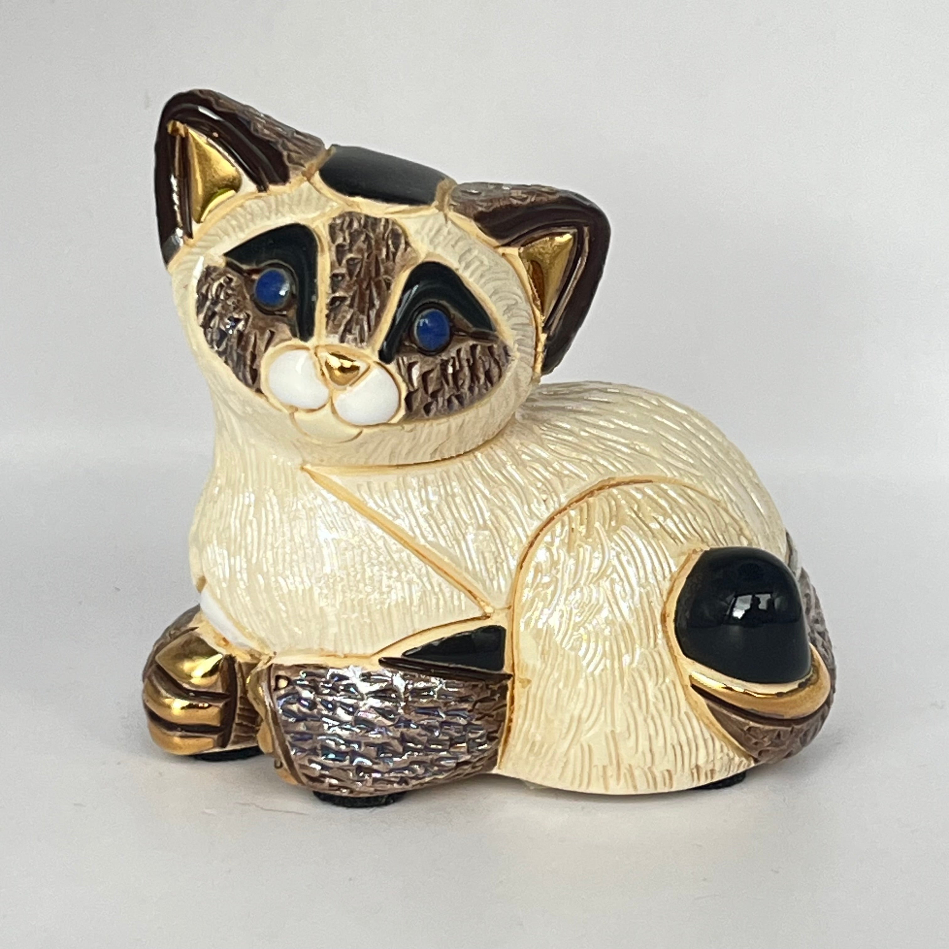 Vintage De Rosa Siamese Cat Laying Down F322B