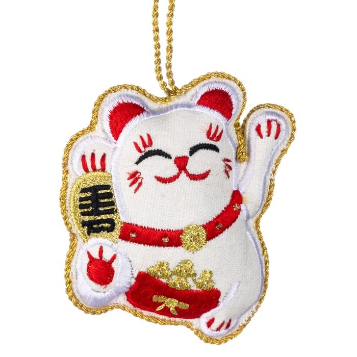 Embroidered Lucky Cat