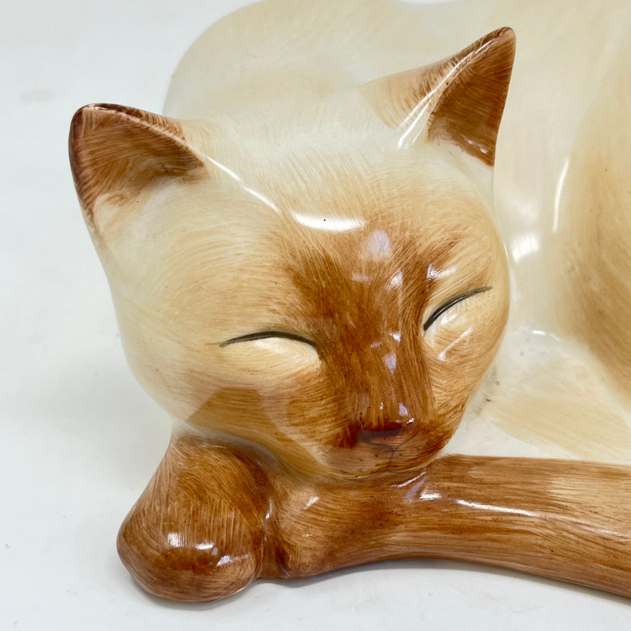Rare Pair: Just Cats & Co. Siamese Figurines – Early Hand-Painted "SM" – Excellent Vintage Condition