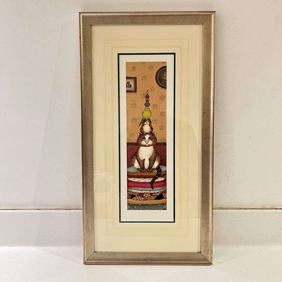 Balancing Act, Vintage Linda Jane Smith Framed Limited Edition Print