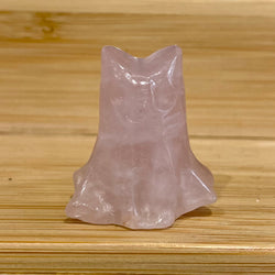 Rose Quartz Gemstone Ghost Cat, January Birthstone