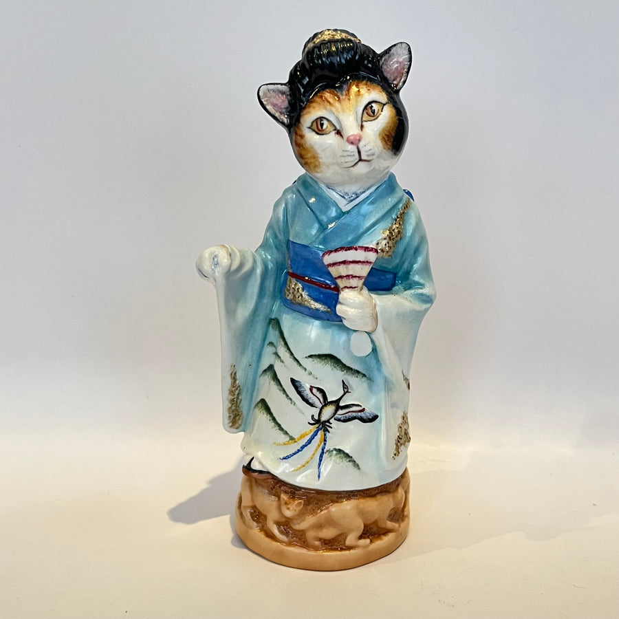 Vintage Full Set of Bronte Porcelain Cat Candle Snuffers (set 89 of 250)