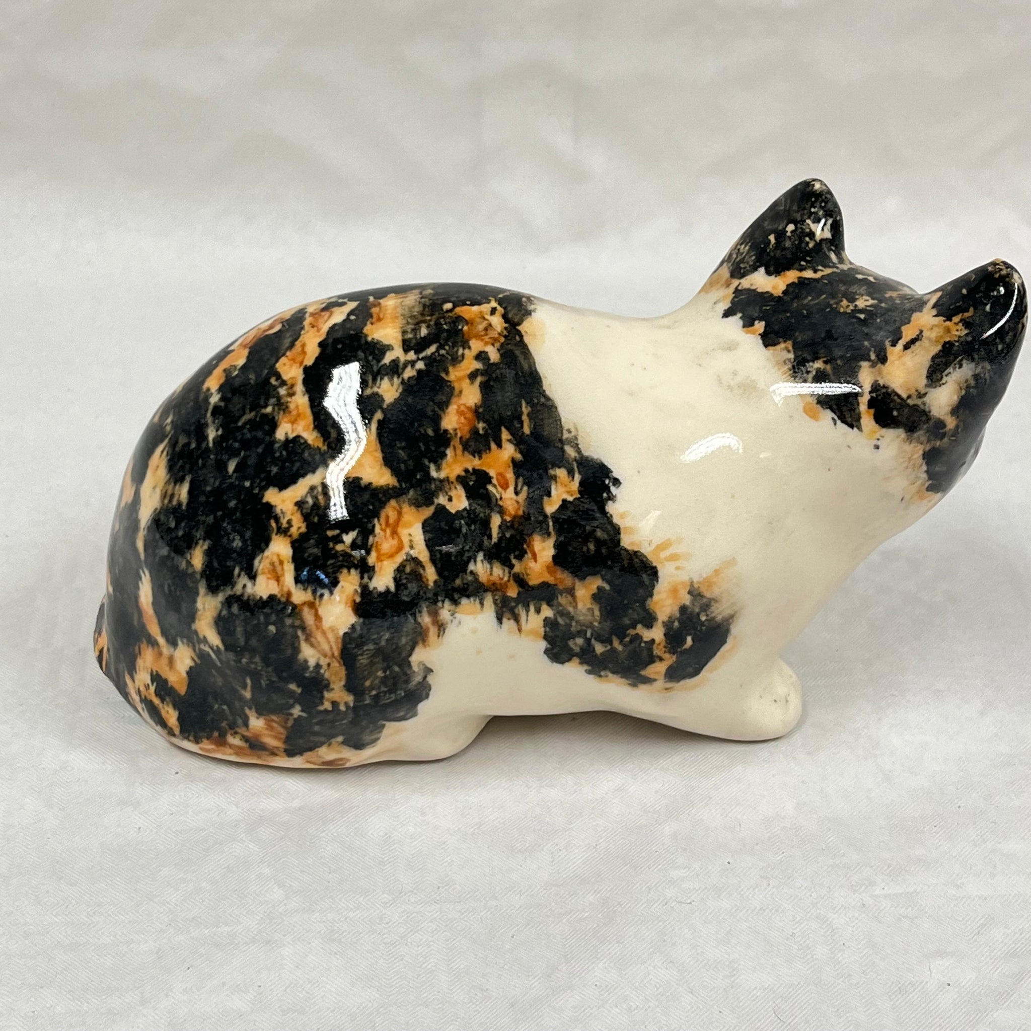 Winstanley Tortie & White Cat Crouching - Size 2