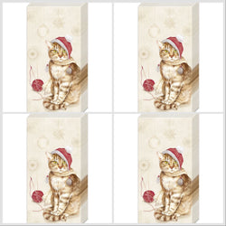 Santa Cat Festive Tissues, 4 Pack