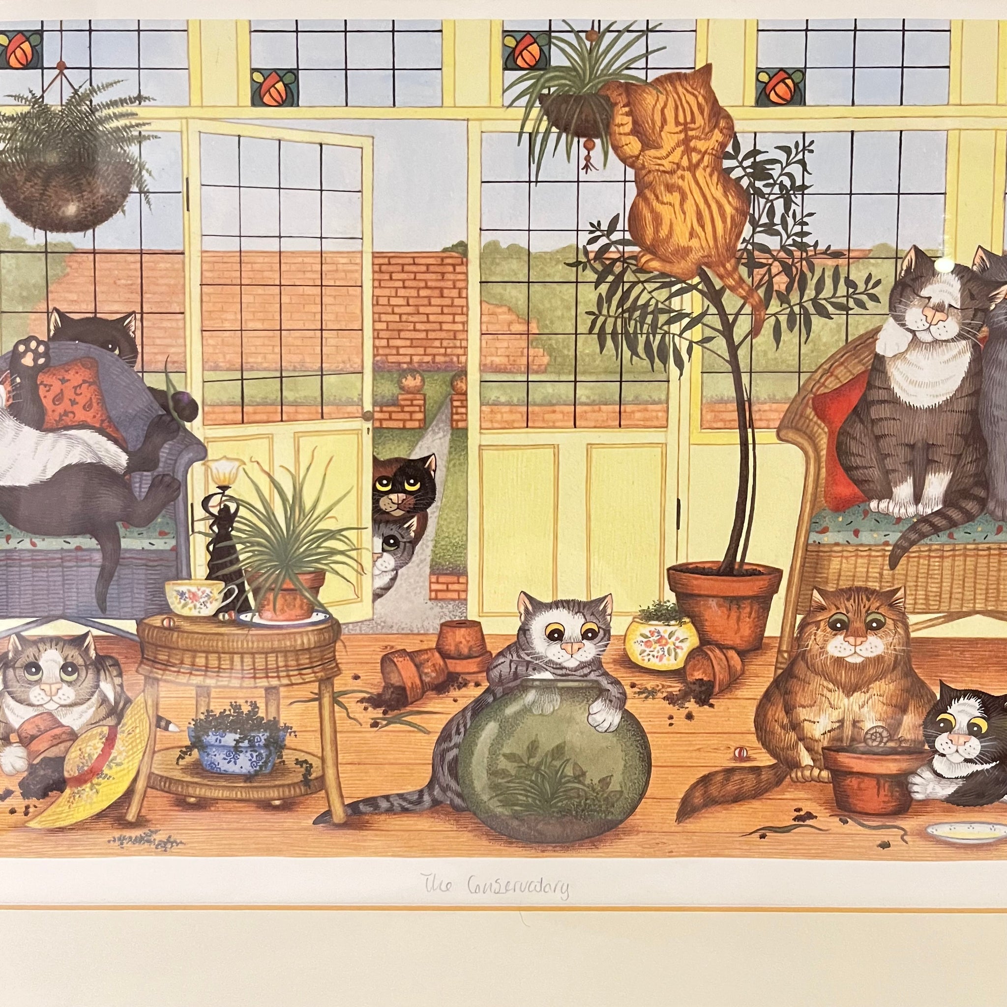 The Conservatory, Linda Jane Smith Vintage Framed Limited Edition Print