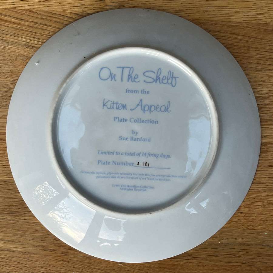 Vintage Plate Kitten On the Shelf by The Hamilton Collection