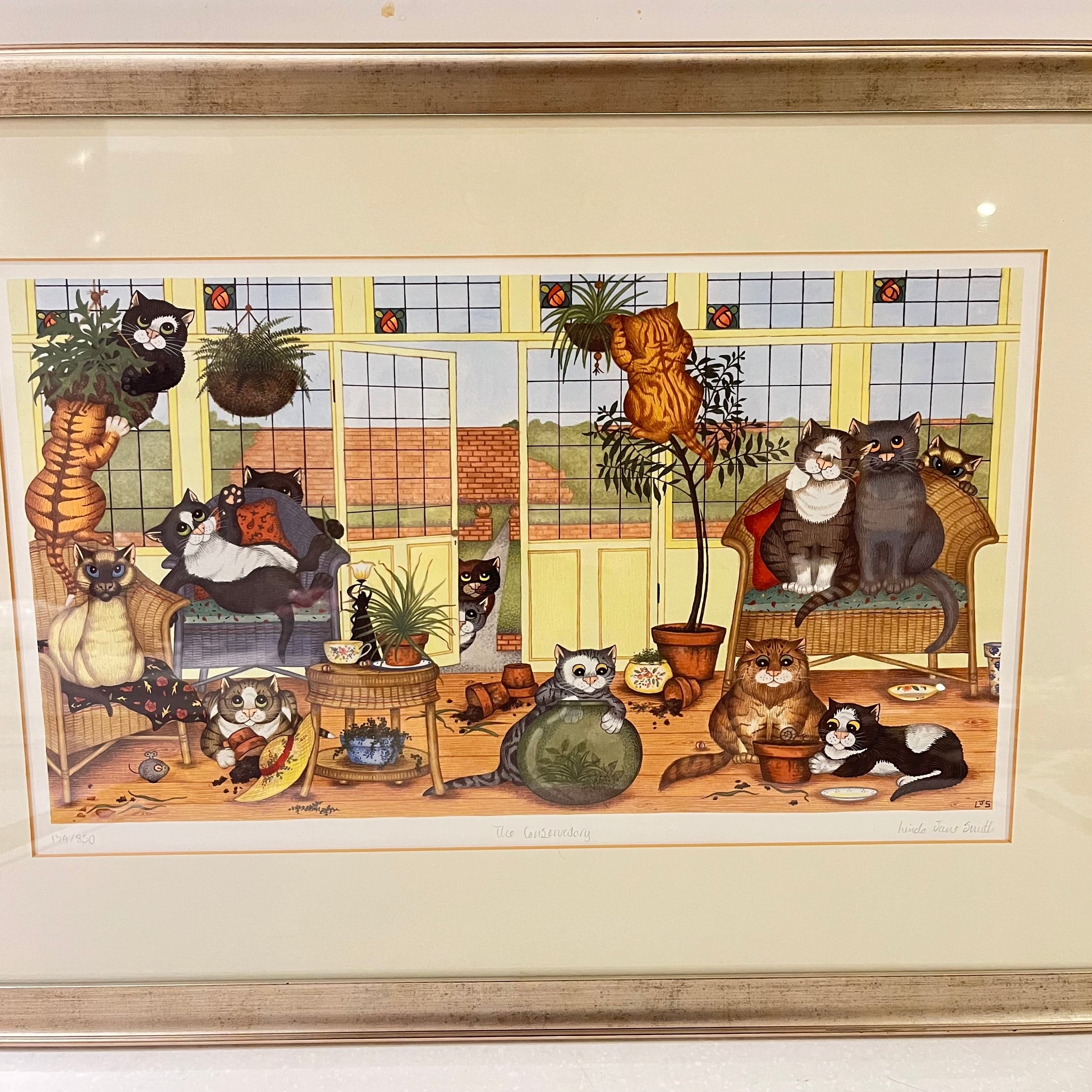 The Conservatory, Linda Jane Smith Vintage Framed Limited Edition Print