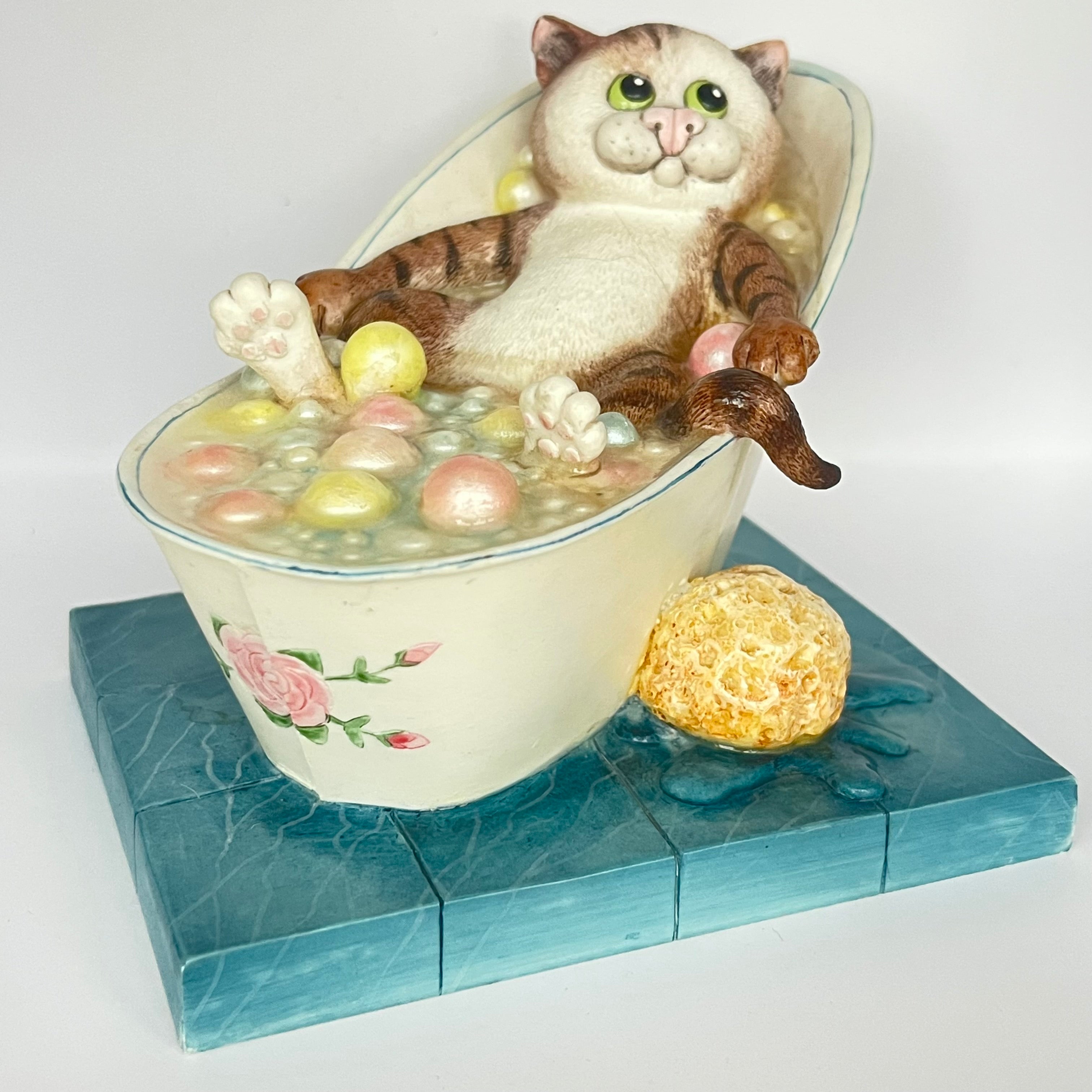 Vintage Slip-purr Bath Comic & Curious Cats A8882