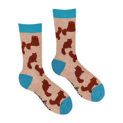 Fluffy Ginger Cats Socks, UK4-8