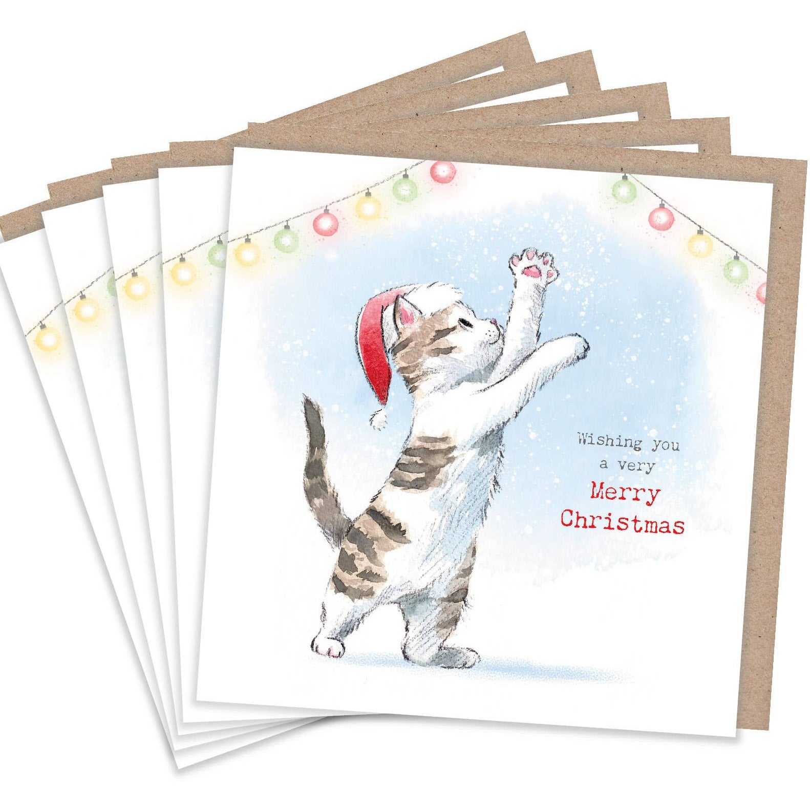 Fairy Lights Feline Card Pack